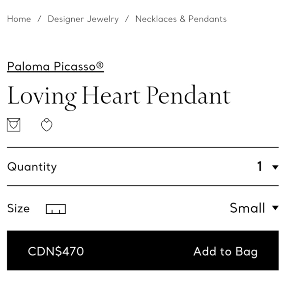 Tiffany & Co. x Paloma Picasso Loving Heart pendant necklace with COA - Picture 6 of 7